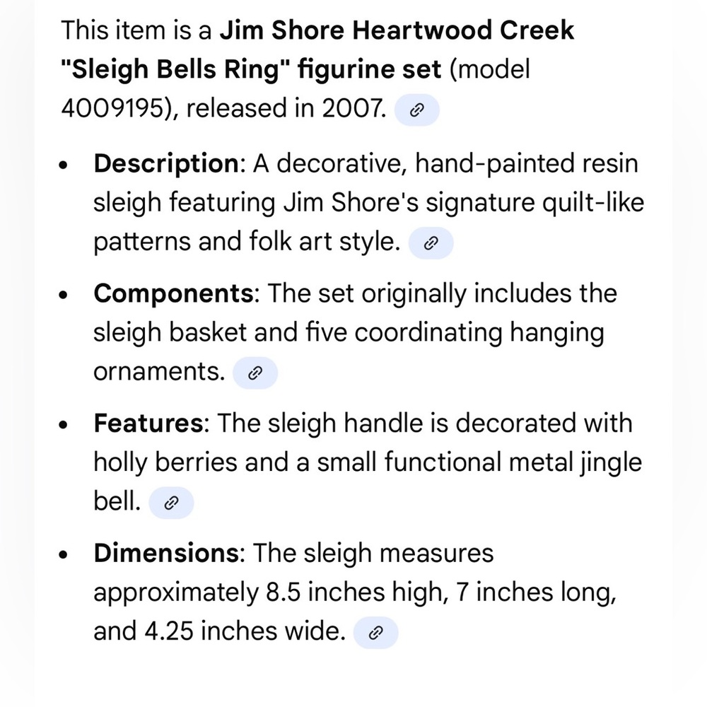 Jim Shore’s Sleigh Bells Ring  Christmas collection with 5 resin ornaments - Picture 15 of 15